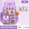 School Bag for Primary School Students, Grade 12 and 6 Girls, Cartoon Spine Protection and Burden Reduction, Backpack for Children Aged 12