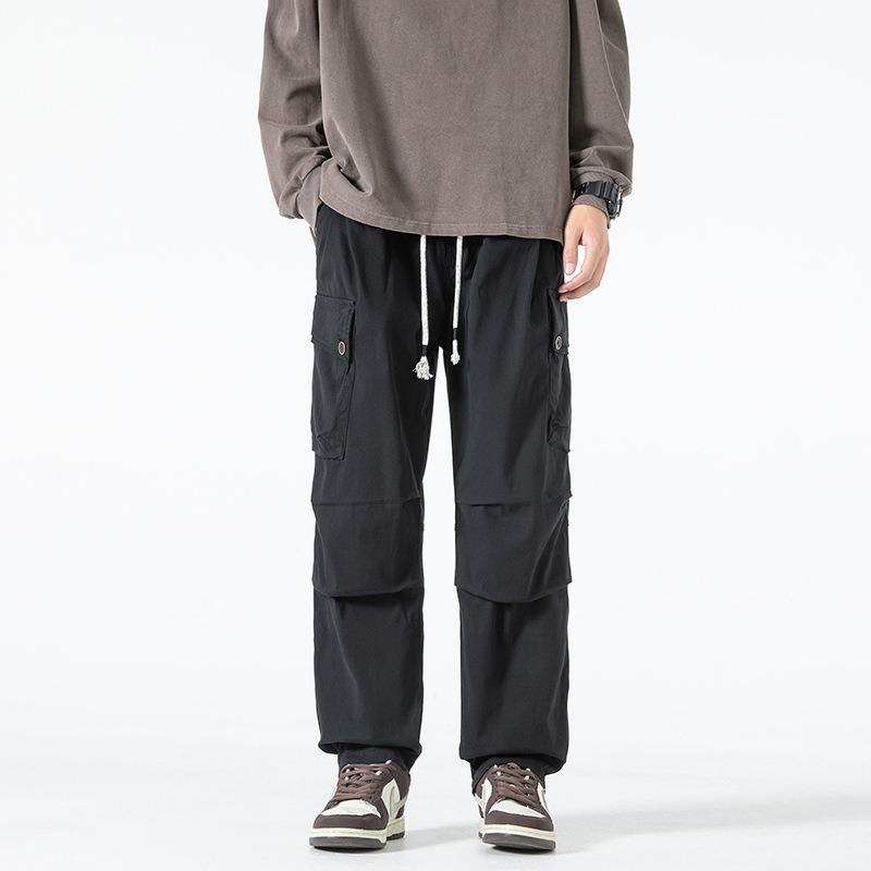 

Новый комбинезон прямые свободные мужские брюки высококлассные мужские брюки-парашюты широкого кроя модные брюки мужские повседневные брюки мужская одежда XXXL чёрный