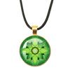 Klassische Lebensblume Seilkette Glasanhänger Halsketten Mandala Elegante und komplexe Muster Halsketten Damen Cabochon Schmuck
