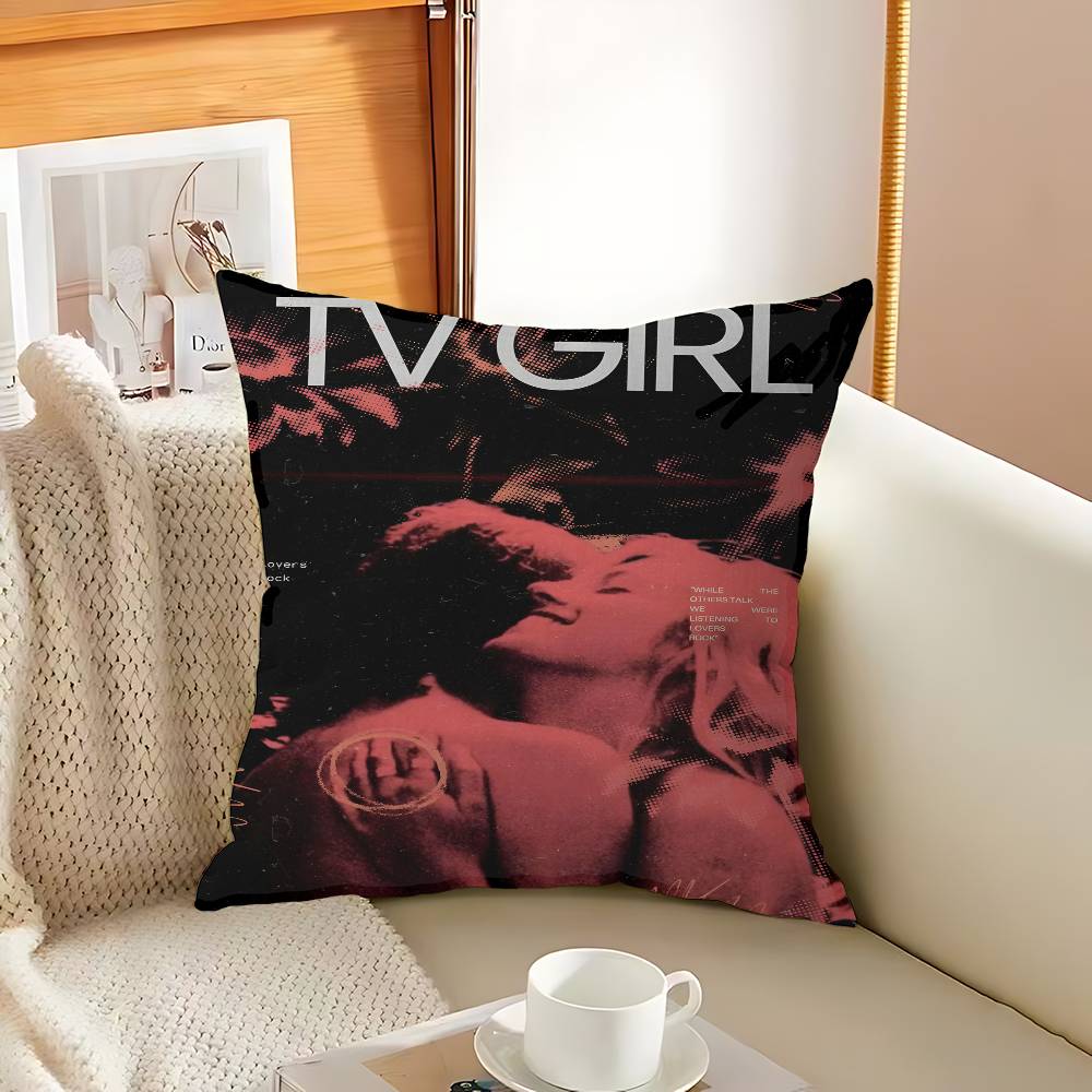 T-Tv Girl Who Really Cares Cushion Cover Decorative Pillow Sofa Home Decor Case Pillow Cases