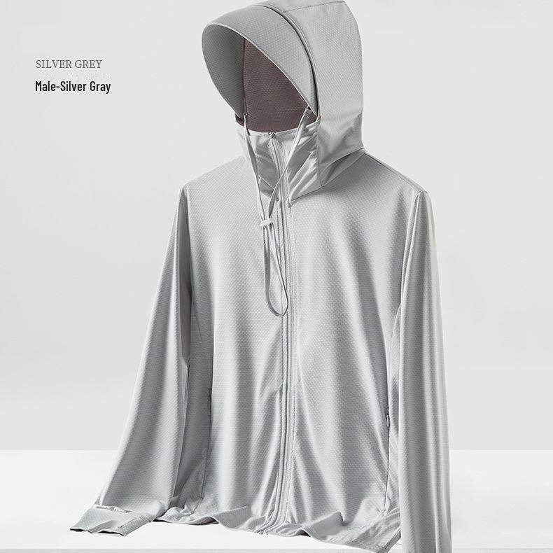 Unisex UPF50+ Ice Silk Sun Protection Jacket - Anti-UV, Lightweight, Breathable, Perfect for Fishing and Outdoor Activities