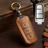 Leder Autoschlüssel Hülle Schlüsselanhänger Zubehör für Vw Volkswagen CC Passat B8 Magtan B7 Fernbedienung Halter Schale Schutz Set
