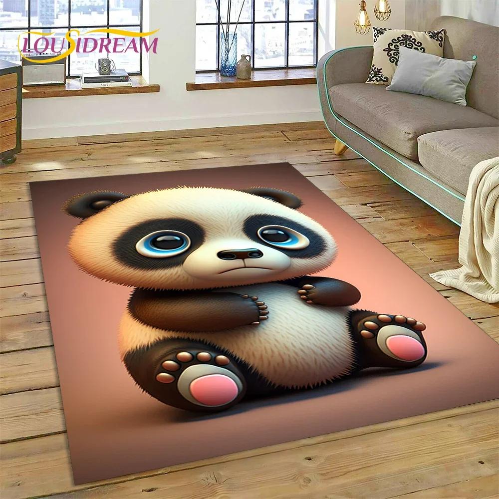 Cartoon Cute Panda Dream Animal 3D kobercový koberec do ložnice Obývací pokoj Domácí dekorace na pohovku, dětská hra Velká dekorační podložka na podlahu
