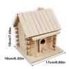 Practical Wooden Birdhouse Nesting Box Hanging Bird Nests for outside Home Garden Decoration - Bird Cage Accessories