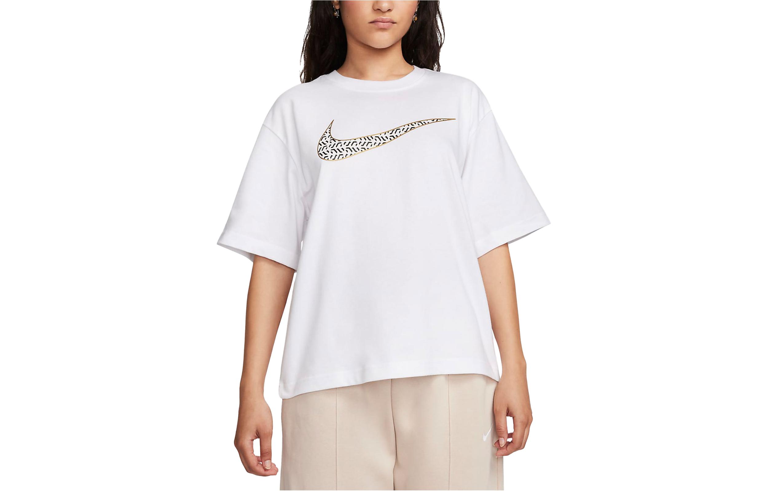 Nike Drop Shoulder Sleeve T Shirt Women s White FJ2714-100 XXL