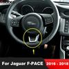For Jaguar F-PACE 2016 2017 2018 Matte Car Steering Wheel Panel Cover Trim Interior Mouldings Accessories