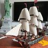 Auf Lager Piraten Imperial Karibik Bausteine Set Flaggschiff Modell Spielzeug für Kinder Geburtstag Weihnachten Geschenk