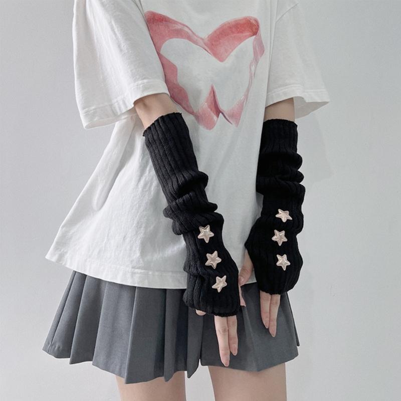 Sexy Mittens Music Festival Fingerless Gloves Party Supply Costume Arm Gloves Knitting Fingerless Arm Sleeve