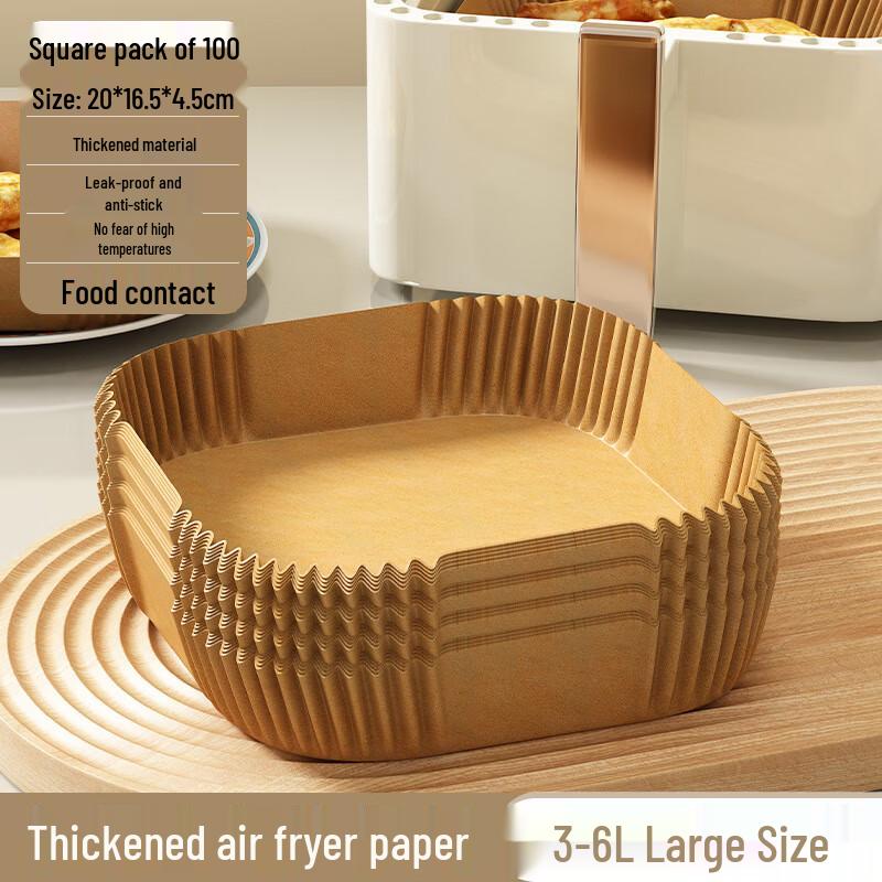 

Квадратні пергаментні вкладиші для аерофритюрниці