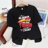 Disney Lightning McQueen Adult Summer Fashion Clothes Cars Man Anime Casual T-shirt Women Cartoon 100% Cotton Short Sleeve Tee