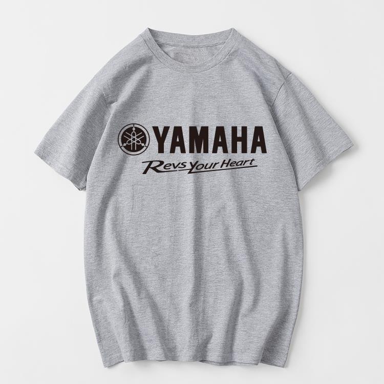 Yamaha Origineel Yamaha Locomotive Riding Bedrukt T-shirt Korte mouw Ronde hals Zomer Heren- en Dames Tops Kleding