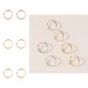 Elegant Pearl Alloy Stud Earrings Womens Geometric Design Modern Fashion