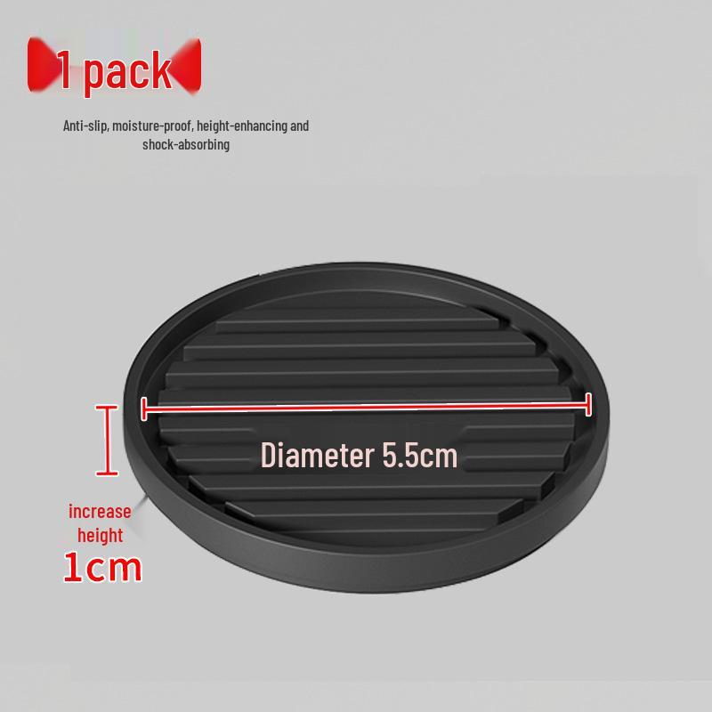 Black Rubber Anti-Slip Wheel Pad for Furniture, Chairs, and Baby Cribs