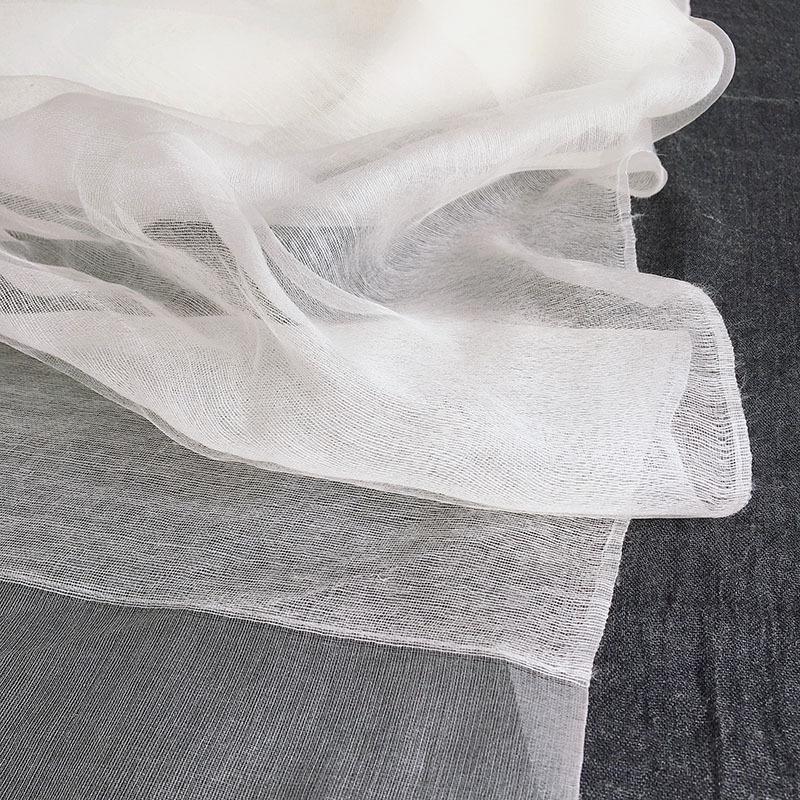 Mulberry Silk Wool Scarf Spring And Autumn Rice White Versatile Thin Shawl Plant Dye Tie-Dye Blue Dye Embryo Cloth