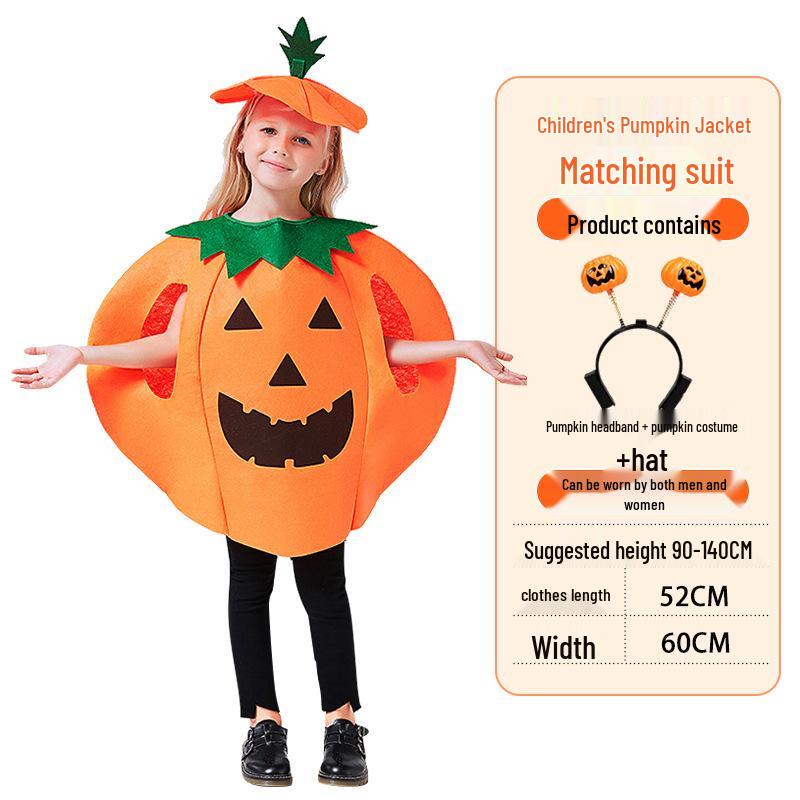 Halloween Pumpkin Costume: Kids' & Adults' Cosplay Outfit for Performances
