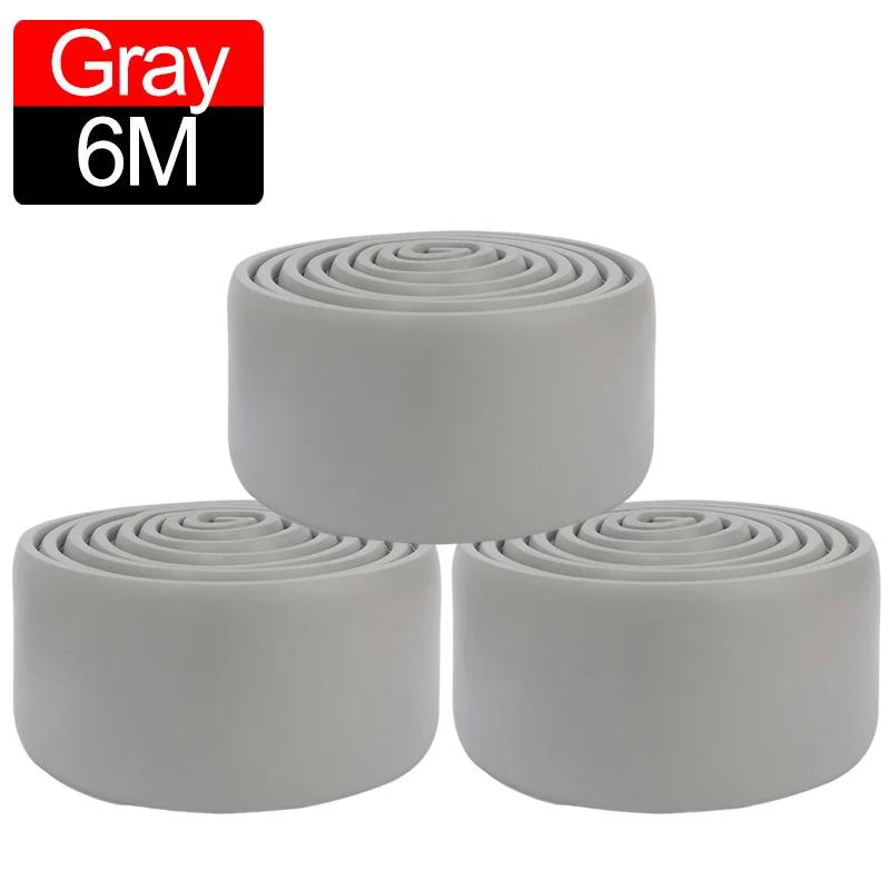

6/2M Водонепроницаемый корпус Самоклеящаяся линия плинтуса 3D Наклейка на стену Утолщенная антистолкновительная декоративная линия для детского угла