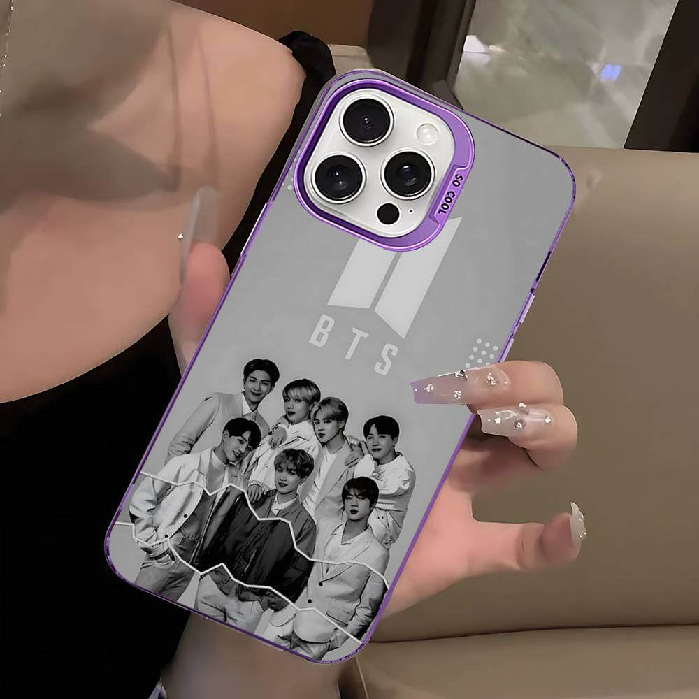 K-Pop Cartoon Boys B-BT21S Colorful Phone Case For IPhone 17 16 15 14 13 12 11 Pro Max Plus Matte Cover