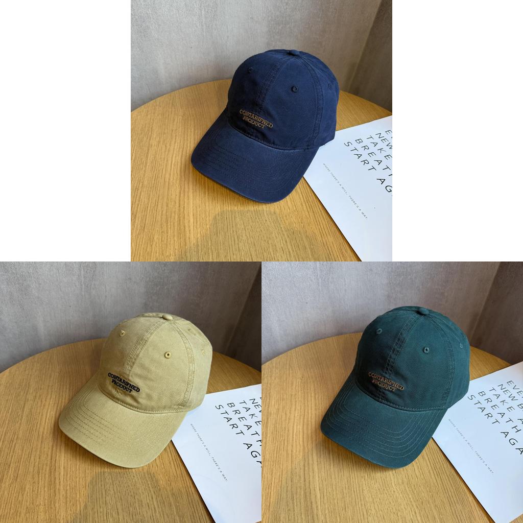 American Retro Letter Baseball Cap With Sunshade For Casual Outings