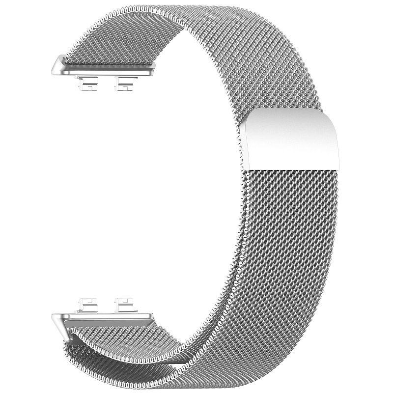 

Сетчатый металлический ремешок для Huawei Watch Bands 11 из нержавеющей стали с магнитной петлей, ремешок-браслет для Huawei Band 11 Pro, металлический ремешок for Huawei band 11 серебряный