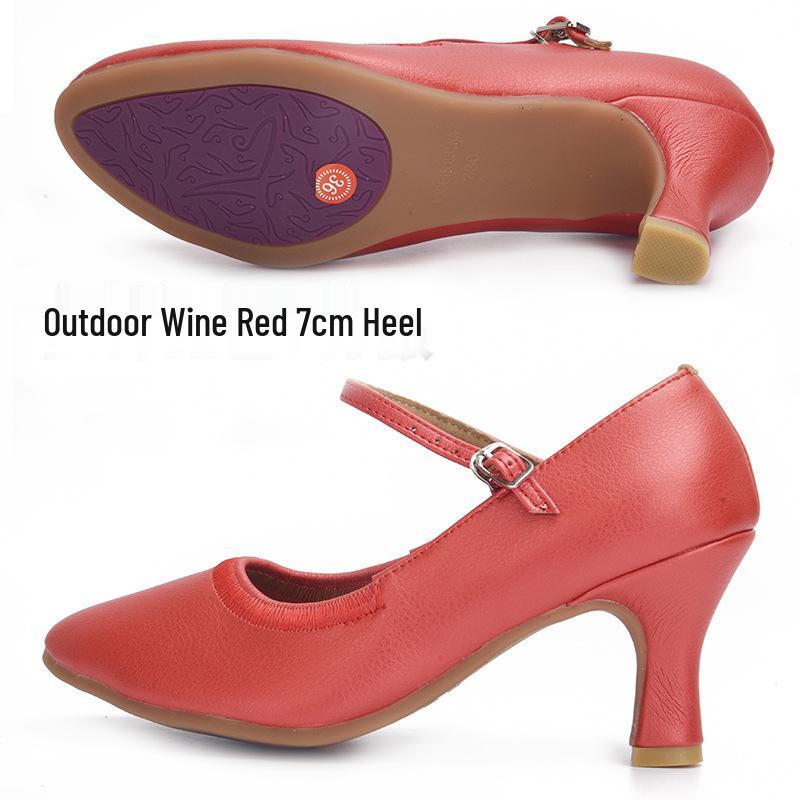 Women's Soft Sole Ballroom & Square Dance Shoes - Ox Tendon Sole for Modern Latin and Waltz.