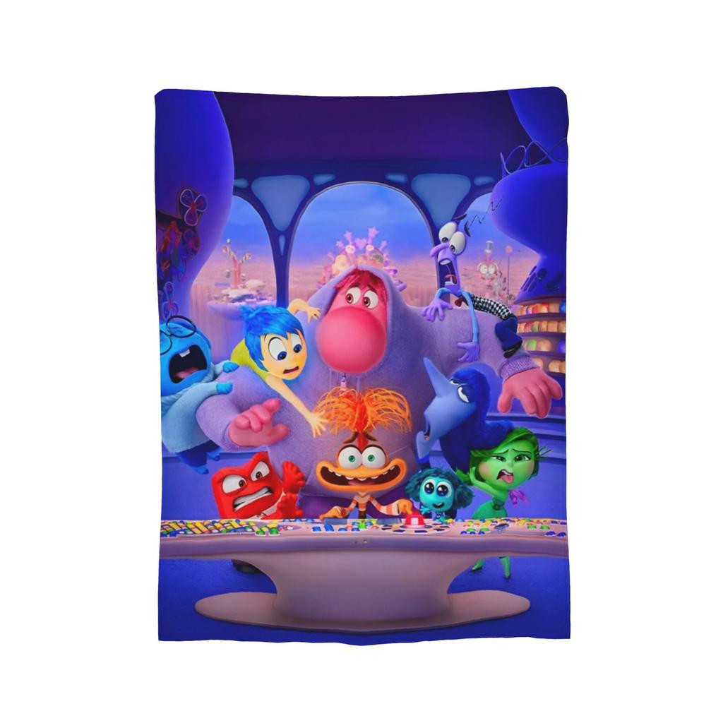 Inside Out Wool Blanket Cartoon Action Comedy Funny Throw Blankets for  Sofa Bedding Lounge 125*100cm Rug Piece,