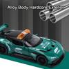 1:32 Scale Vulcan Safety Car DB12 Model Toy Metal Body Rubber Tires Sports Cars Models Sound Light Pull Back Toys Gift for Child
