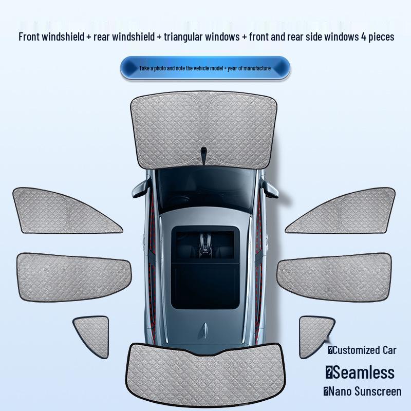 Thickened Car Sunshade Curtains: Full Coverage Privacy & Heat Insulation for Side Windows