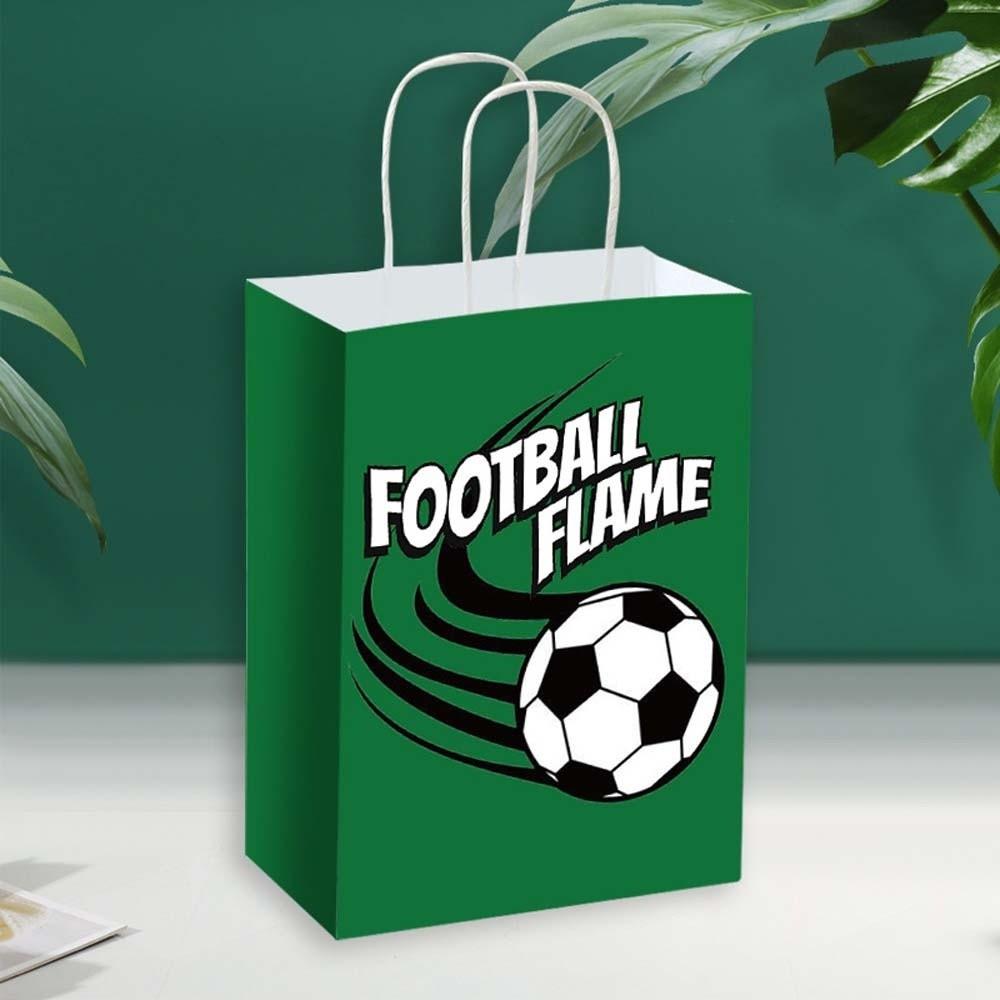 12 PCS Large Capacity Gift Bags for Soccer Events Portable Paper Packs with Handles Shopping Bag
