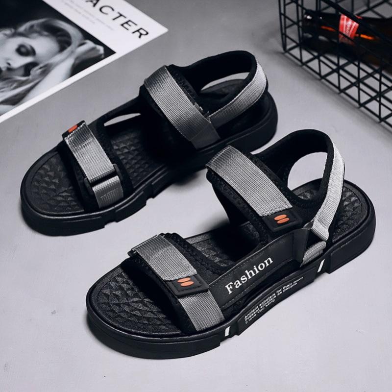 2025 Summer New Sandals Men's Trendy Outer Wear Casual Flat-bottomed Slippers Thick-soled Sports Non-slip Beach Shoes