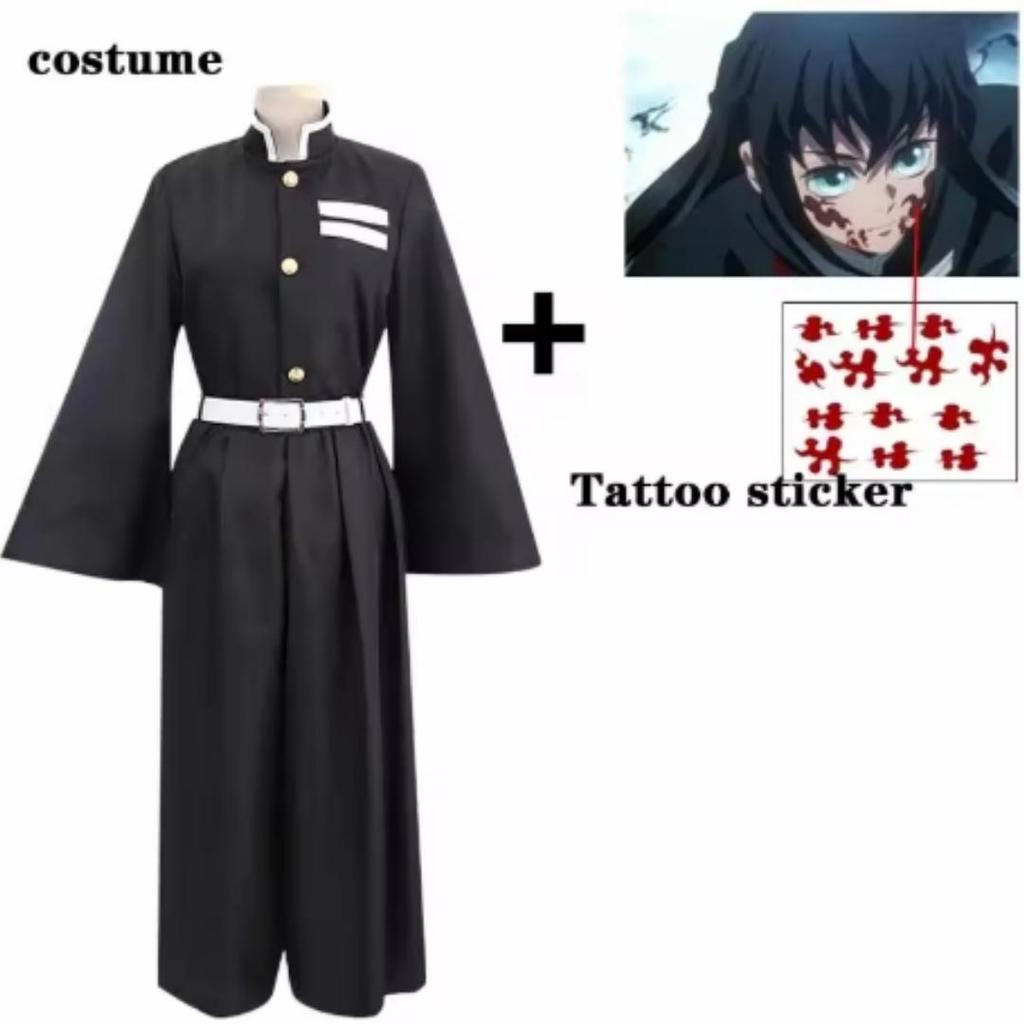 Anime Kimetsu No Yaiba Tokitou Muichirou Cosplay Kostuums Kisatsutai Uniform Pruik Halloween Kostuum Volwassen Kids