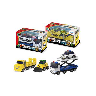 [pororomall] Tayo & Friends Double Play Set: Emergency Team & Heavy Construction Vehicles (2-in-1 Combo)