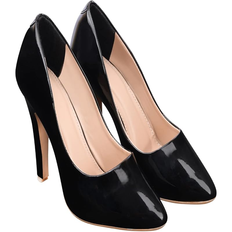 Shoetopia Women'S Slip-On Pumps Black /Eu41 / Uk8