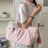 Large Capacity Student Shoulder Bag With Polka Dot Design College Style Daily Use Crossbody School Commute