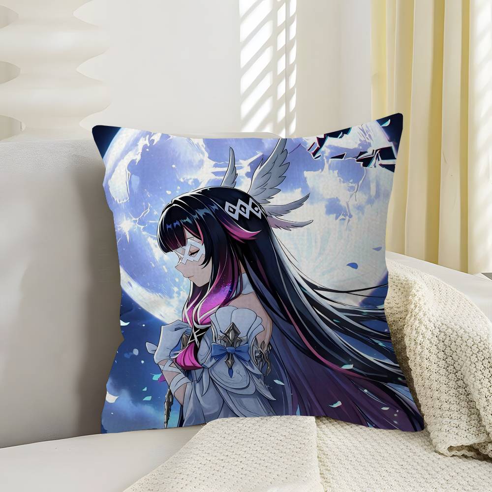 Genshin Impact Columbina Cushion Cover Polyester Sofa Cushions Decorative Throw Pillows Home Decoration Pillowcover