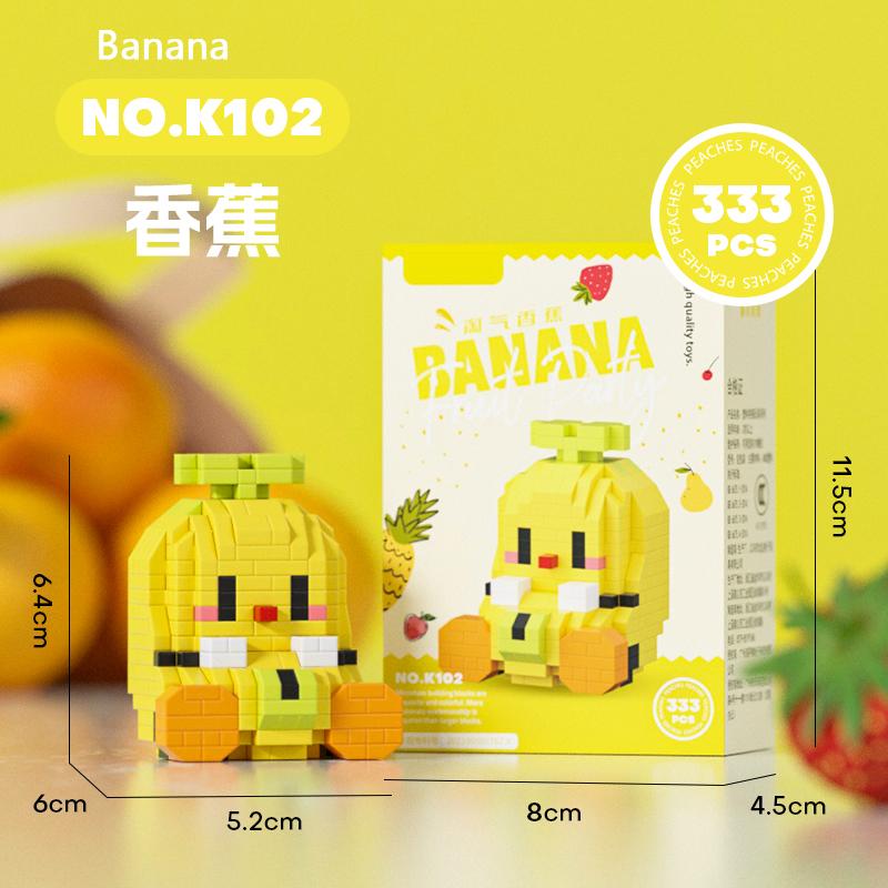 Mini Fruit Party Decorations Nano Diamond Building Blocks Toys Strawberry Grape Clay Peach Children Toys Birthday Gifts