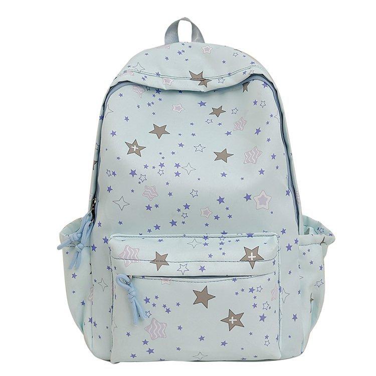 Schoolbag Japanese Ins Cute Girl Star Print Student Schoolbag Junior High School High School Student Large Capacity Backpack Backpack