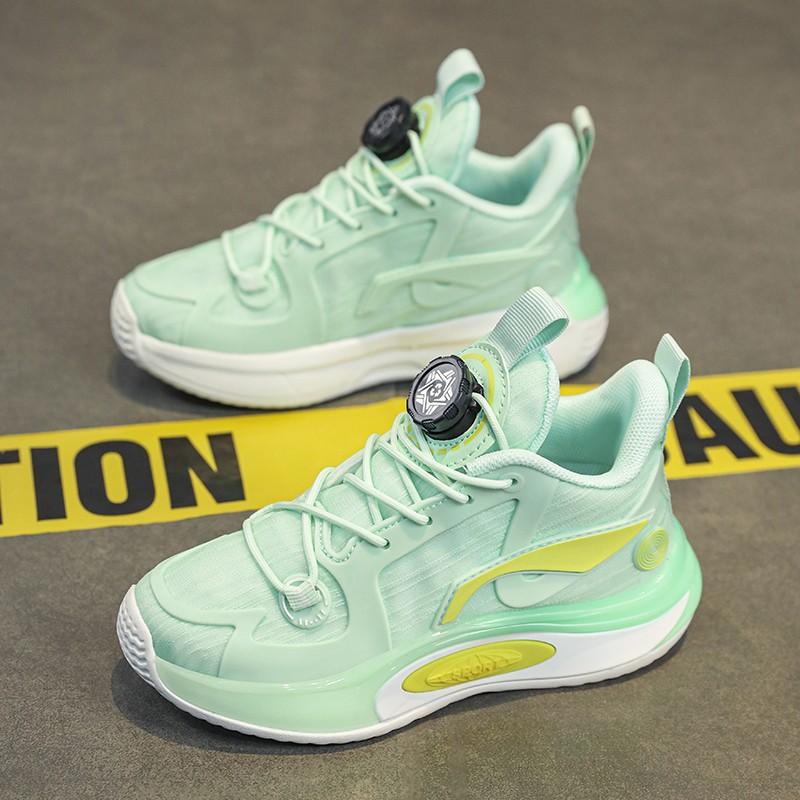 Children's sports shoes luminous casual trendy shoes breathable mesh basketball shoes student teenager rotating buckle running shoes