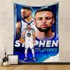 "Basketball Star Portrait with Blue Theme Patterned Tapestry for Bedroom and Living Room Home Decor Sofas"