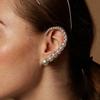 Elegant Imitation Pearl C-shape Symmetry Ear Cuff for Women Gold Plated No Piercing Clip Earrings Brides Wedding Jewelry