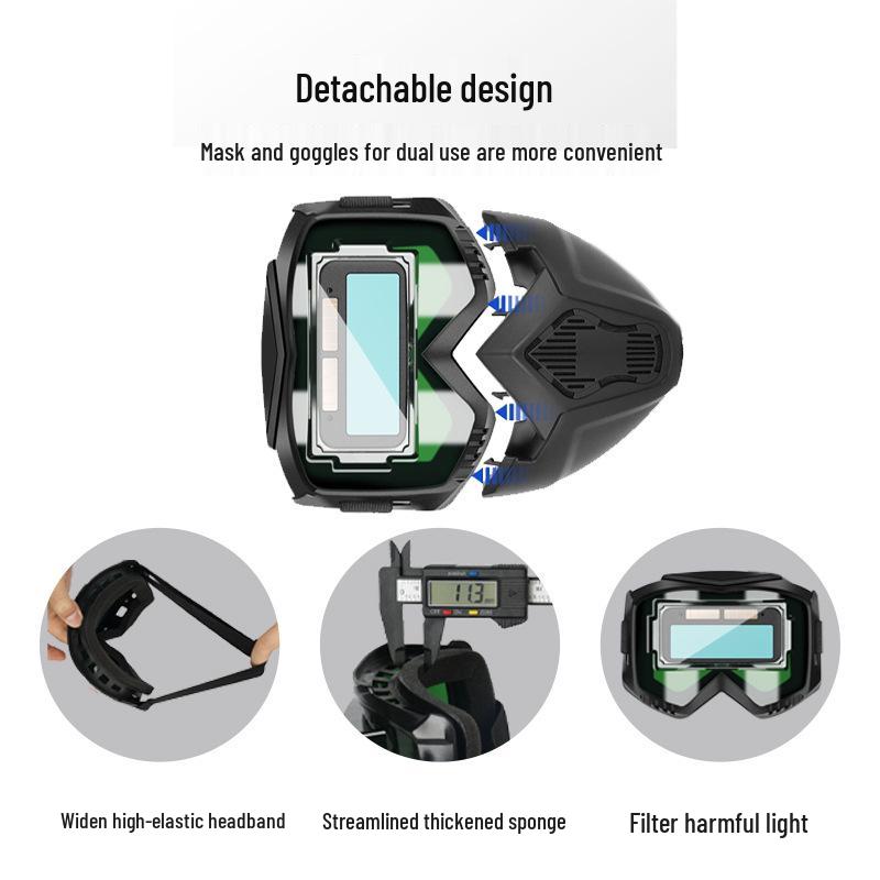 Auto-Darkening Welding Mask: Breathable, Anti-Glare, Full-Face Protection