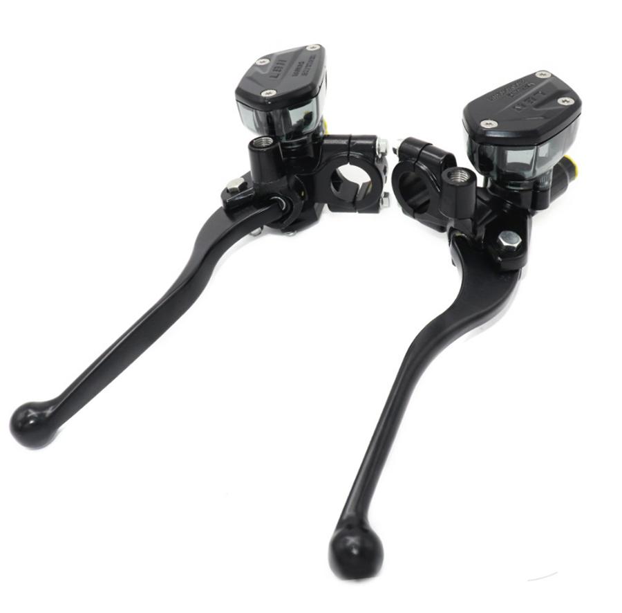 Pair 22mm 7/8 CNC Motorcycle Master Cylinder Levers Hydraulic Brake Pump Clutch Handles Handlebar Lever Reservoir Set For HONDA Yamah