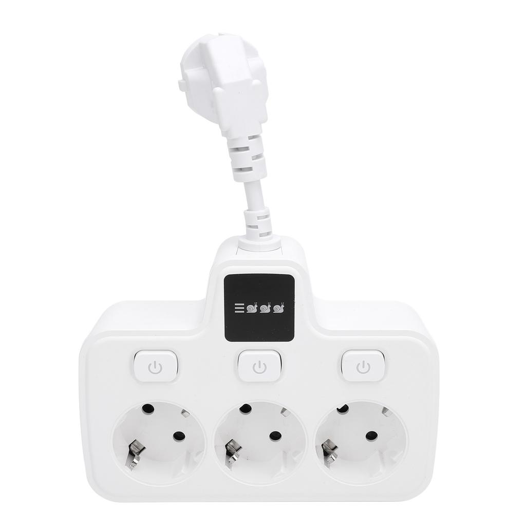 Steckdose mit unabhängigem Schalter Mehrfachsteckdosenadapter 3-fach 2-polig AC Schutzkontaktsteckdose