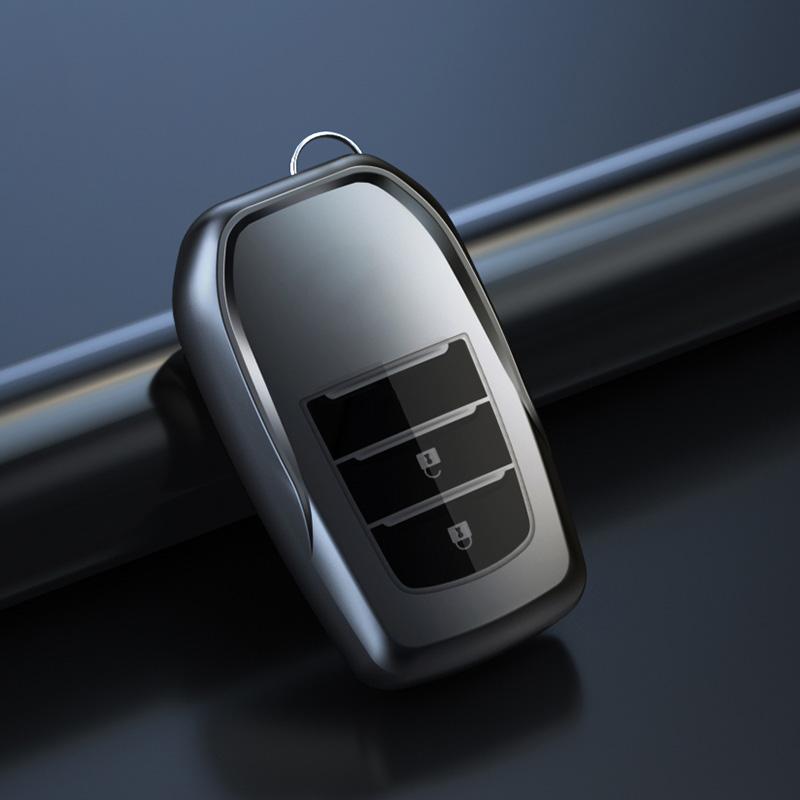 

New Car Key Case Cover Shell For Toyota CHR Hilux Fortuner Land Cruiser 200 Camry Corolla Crown RAV4 Highland Keychain