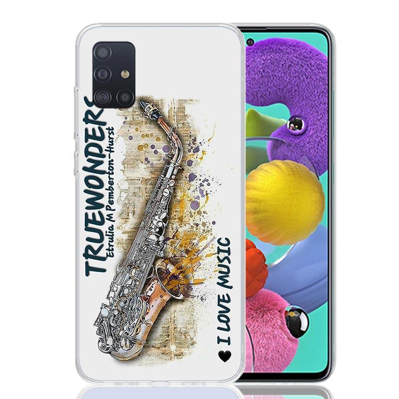 

Music Saxophone Instrument Phone Case for Samsung Galaxy A52 A51 A50S A12 A22 A32 A72 A10S A30S A31 A71 Note 20 Ultra 10 Plus S1 Samsung A20(A30)