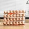 2PCS Stackable Automatic Slide Egg Storage Box Plastic Eggs Holder  Refrigerator Side Door