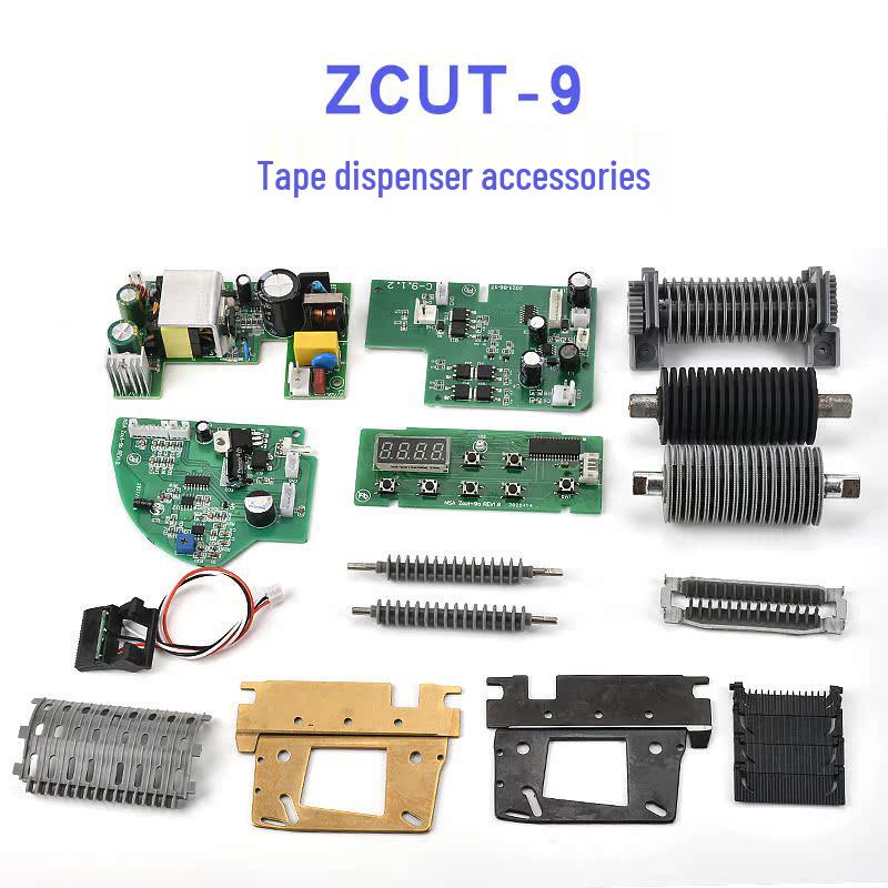 Zestaw ostrzy i uchwytu do elektrycznego obcinaka do taśmy ZCUT-9 z kółkiem klejącym i akcesoriami