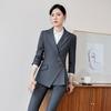 Women's High-End Striped Suit Set - Autumn 2024 Fashion, Elegant Professional Wear, Formal Goddess Style