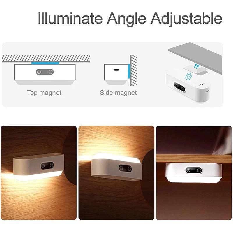 FTOYIN 5 Color Intelligent Induction Cabinet Light Detachable Magnet Base LED Night Light Bedroom Reading Bedside Lamp 200 Lumen