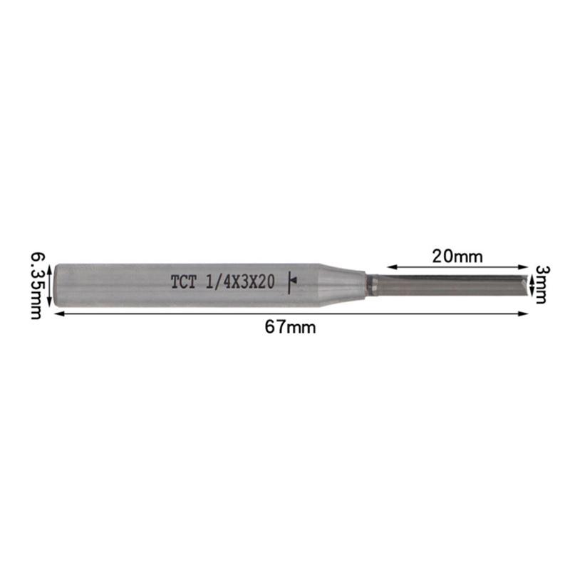 Milling Cutters 3Mm Tct Carbide Straight Blade For Trimmers For Paint-Free Boards Mdf Particleboard Cutting Woodworking Tool