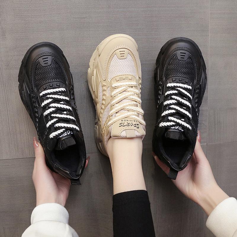 Winter Fashion Anti-skid Women Design Sneakers Keep Warm Ladies Casual Shoes Height Increasing Model Girls Sport Platform Shoes